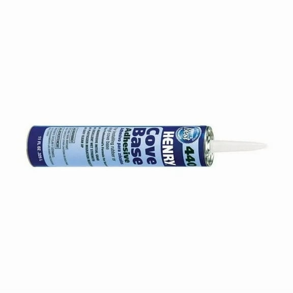 Henry 12105 High Performance Premium Wet Set Cove Base Adhesive, Cartridge, 18 - 20 ft/oz, Paste, Mild, 9.4 pH