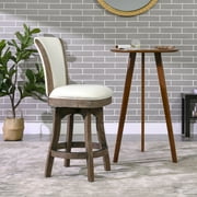 Henry 27 Armless Swivel Counter Height Bar Stool Natural White Linen