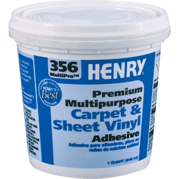 Henry 356 MultiPro Premium Multipurpose High Strength Paste Carpet & Sheet Vinyl Adhesive, 1 quart