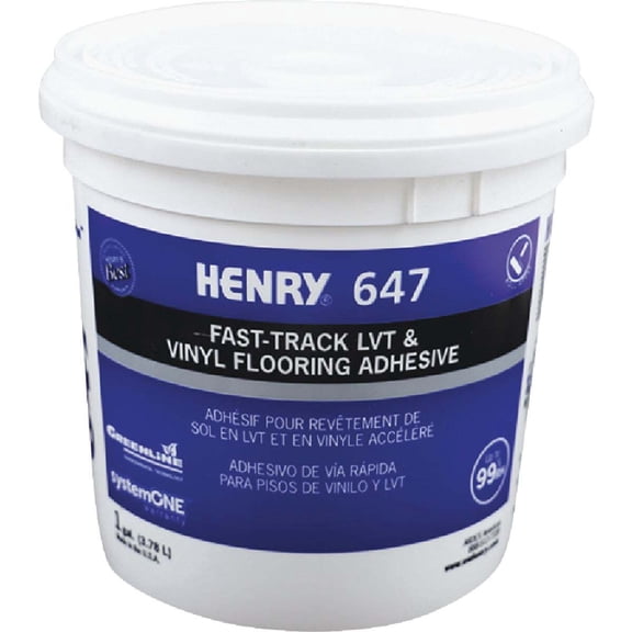 HENRY adhesives Henry 647 PlumPro Vinyl Floor Adhesive, 1 Gal. 32080 Residential Use, Standard Application