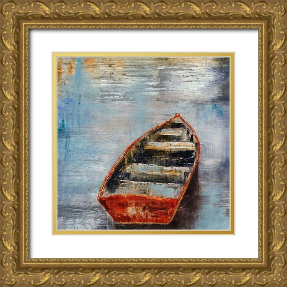 Henry, Alexys 26x26 Gold Ornate Wood Framed with Double Matting Museum Art Print Titled - The Row Boat