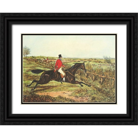 Henry, Alken 14x11 Black Ornate Wood Framed with Double Matting Museum Art Print Titled - The English Hunt III