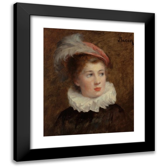 Henry Bacon 20x24 Black Modern Framed Museum Art Print Titled - Portrait of a Young Boy