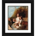 thumbnail image 1 of Henry Barraud 15x17 Black Ornate Wood Framed Double Matted Museum Art Print Titled - Group Portrait of Four Children in a Landscape, 1 of 5