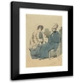 thumbnail image 1 of Henry Bonaventure Monnier 13x18 Black Modern Framed Museum Art Print Titled - Kurassier with Helmet and Blue Cloak, Sitting Next to an Old Lady in Travel Toilet (1839), 1 of 5