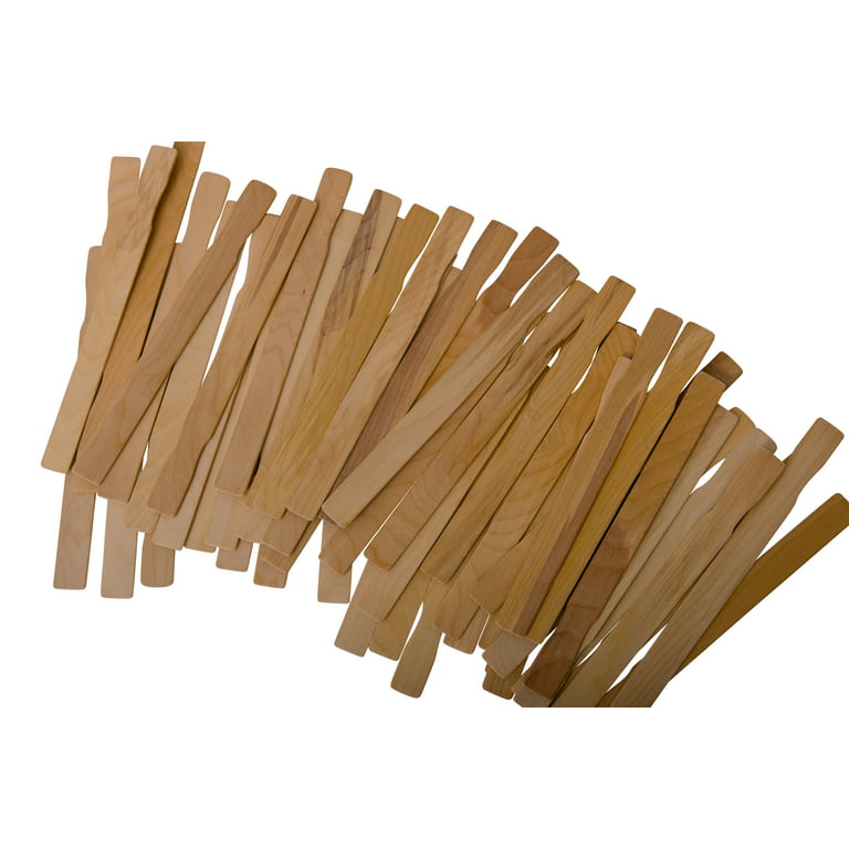 Henry Bukke's Best Paint Stir Sticks (50) 12 inch Hardwood Made in USA, Size: 12 x 0.11 Nominal Thickness x 1-1/8 Inches Wide, Beige