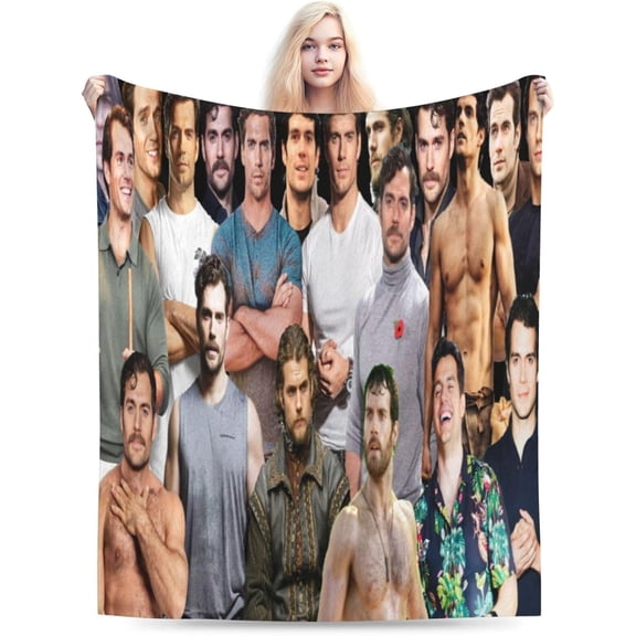 Henry Cavill Blanket Soft and Comfortable Warm Fleece Throw Blankets Carpet Rug Decoration Gift for Decor room dormitory Picnic Yoga Sofa Camping Travel All Season