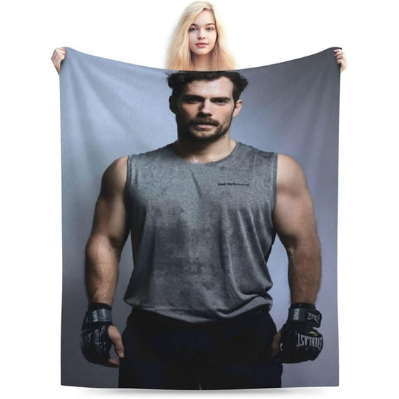 Henry Cavill Blanket Soft and Comfortable Warm Fleece Throw Blankets Carpet Rug Decoration Gift for Decor room dormitory Picnic Yoga Sofa Camping Travel All Season