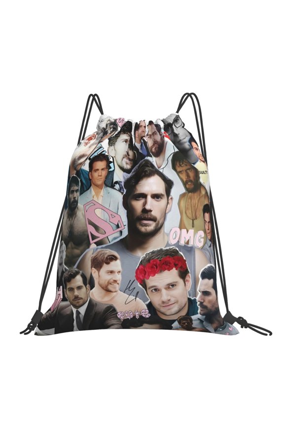 Henry Cavill Drawstring Backpack Sport Gym Bag For Yoga Swimming Gymsack Sport Strap Pack Bag