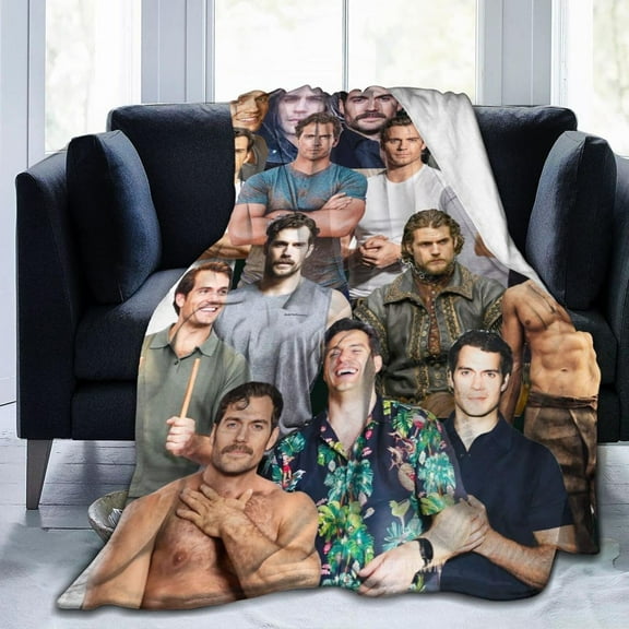Henry Cavill Style-55 Ultra-Soft Micro Warm Fuzzy Fleece Blanket Throw Gift Decoration For Home Car Camp Office 60"x50"