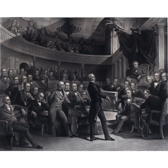 Henry Clay (1777-1852) Addressing The U.S. Senate To With His Plan History (24 x 18)