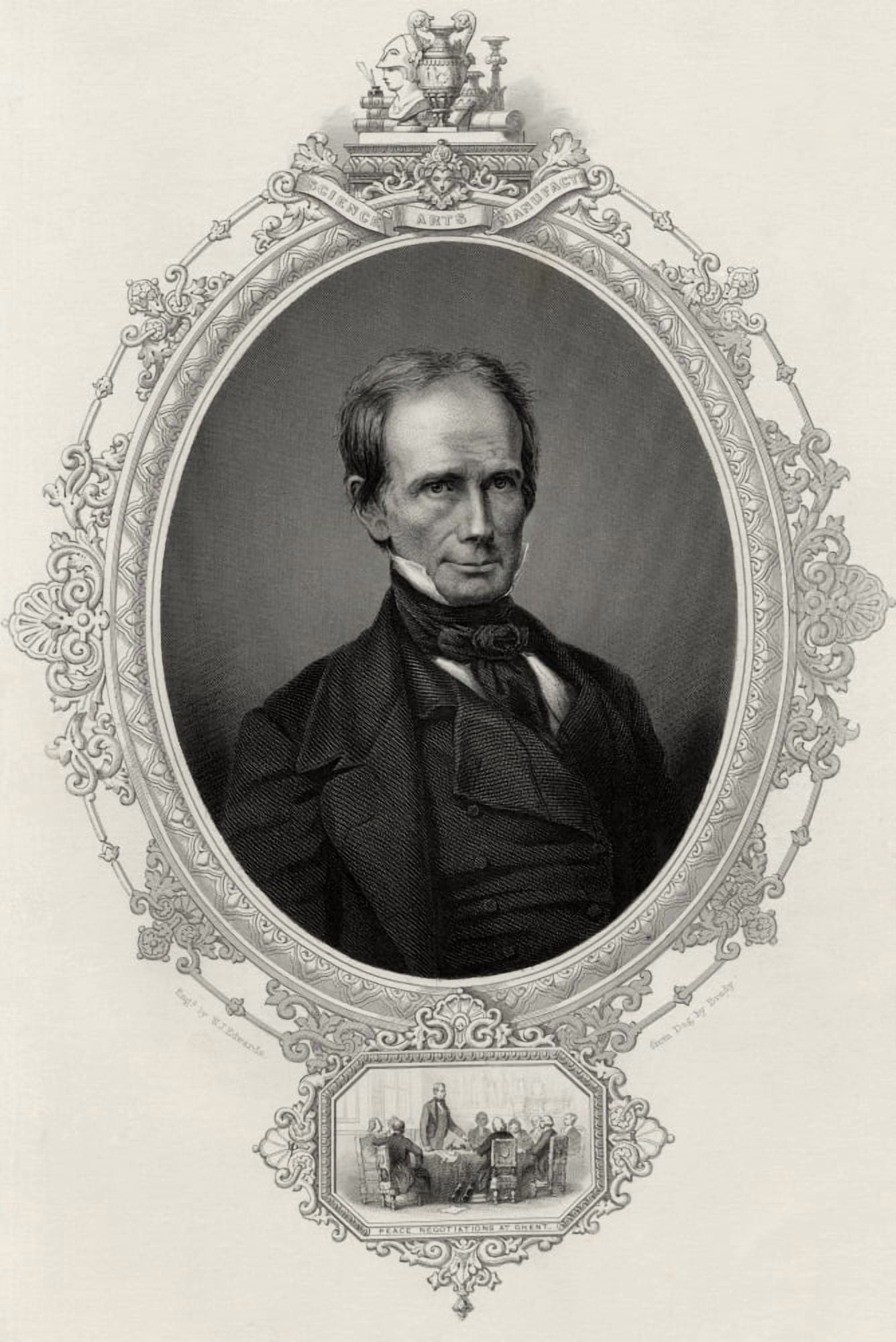 Henry Clay 1777-1852 American Statesman And Orator Engraved By W J Edwards From A Daguerreotype By Brady Canvas Art - Ken Welsh  Design Pics (11 x 17)