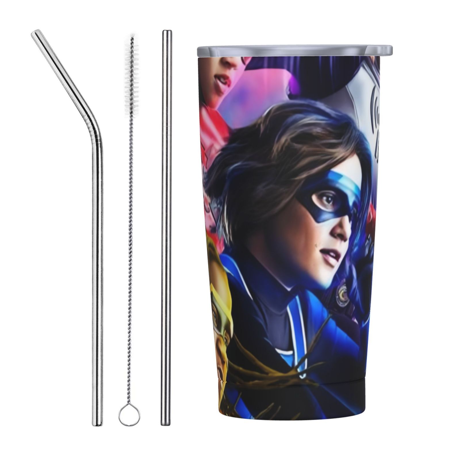 Henry Danger 20oz Tumbler Bulk With Lid And Straw, Stainless Steel