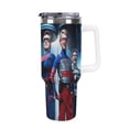 thumbnail image 1 of Henry Danger 40 Oz Tumbler with Handle And Straw Lid Insulated Tumblers Cups with Lids Straws Double Wall Vacuum Stainless Steel Travel Mug, Gifts for Men Women Boys Girls, 1 of 8