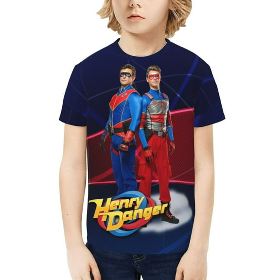 Henry Danger Boys Girls Teens T Shirt Graphic Print Casual Short Sleeve Funny Top Tees Shirt for Youth Kids