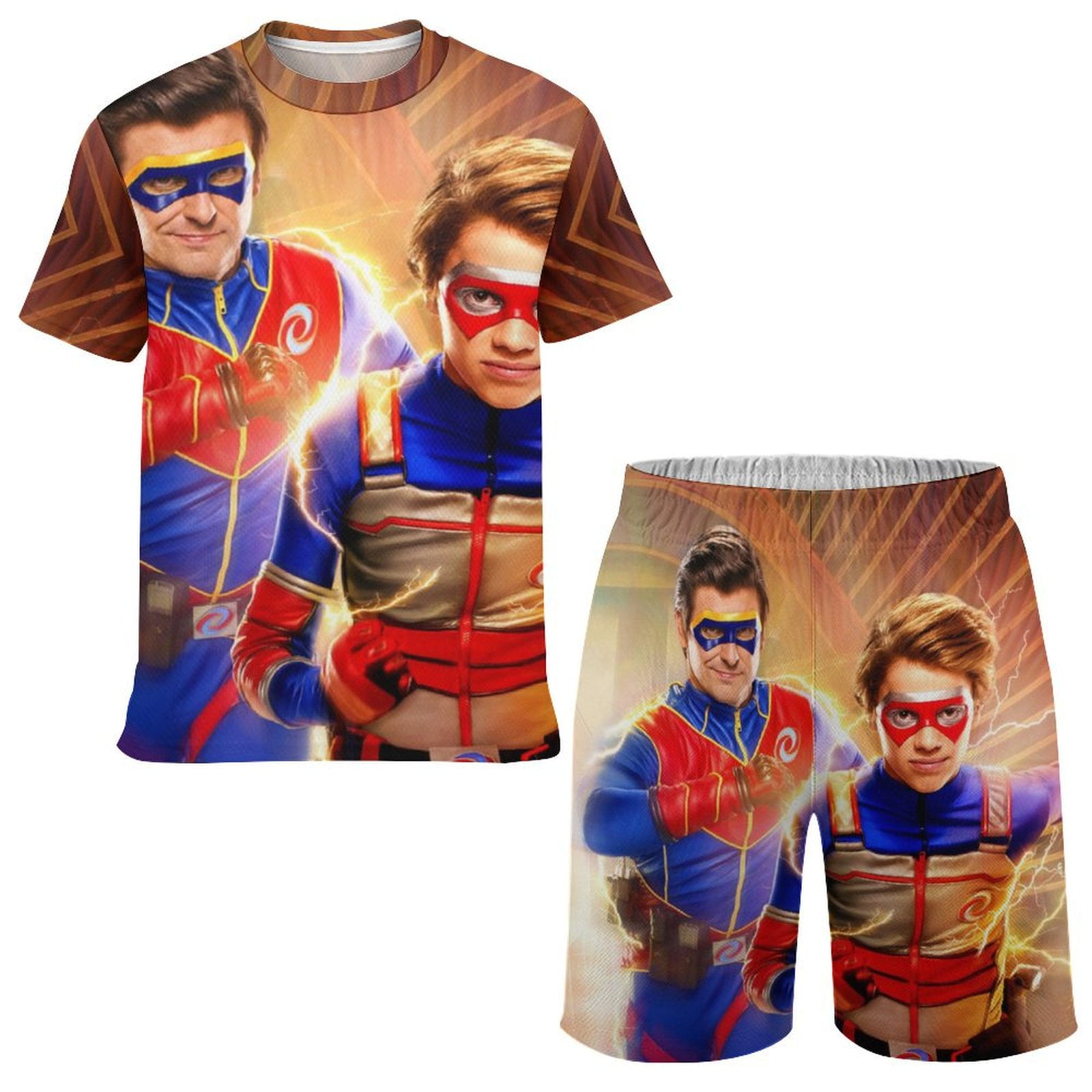 Henry Danger Boys Short Sleeve T-Shirt And Shorts Outfit Set Activewear ...
