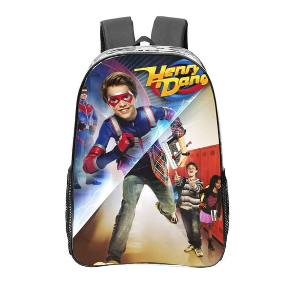 Henry Danger Clear Backpack 16 Inch Large Capacity PVC Transparent Laptop Bags for Adults, See Through Clear Bookbag for School Sports Work Travel College