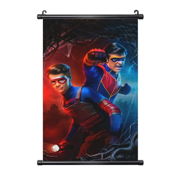 Henry Danger Hanging Poster Plastic Shaft Canvas Wall Hanging Banner Wall Art Painting Artwork Decor For Home Living Room Bedroom Office 16"X24"