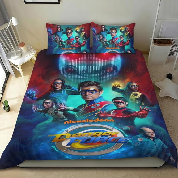 Henry Danger The Movie Themed Bed Sheet Set Three Piece Set 53x79 In ches Comfortable And Skin Friendly Unique Design Creating A Star Studded Night Home Decor Gifts For Family Friends fans
