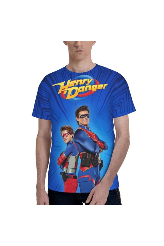 Henry Danger T Shirt For Men Women, Graphic Print Casual Unisex Short Sleeve Summer Funny Top Tees Shirt