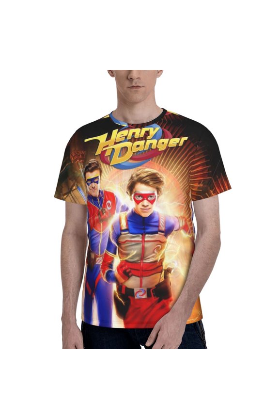 Henry Danger T Shirt For Men Women, Graphic Print Casual Unisex Short Sleeve Summer Funny Top Tees Shirt
