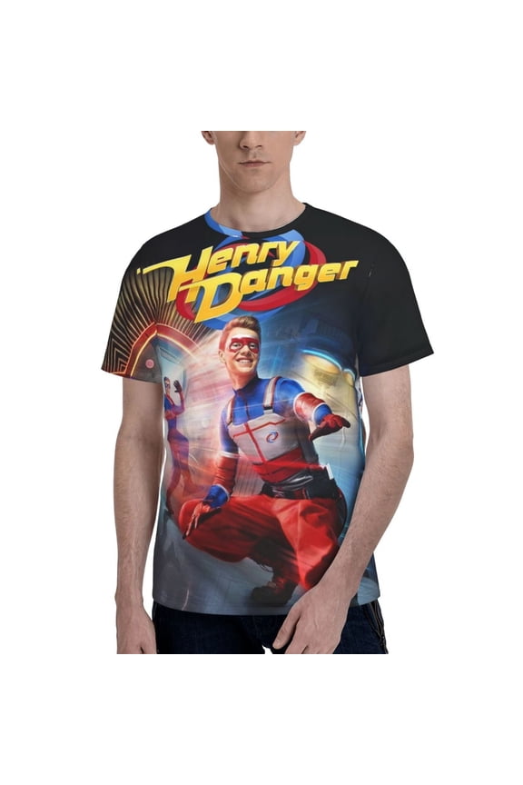 Henry Danger T Shirt For Men Women, Graphic Print Casual Unisex Short Sleeve Summer Funny Top Tees Shirt