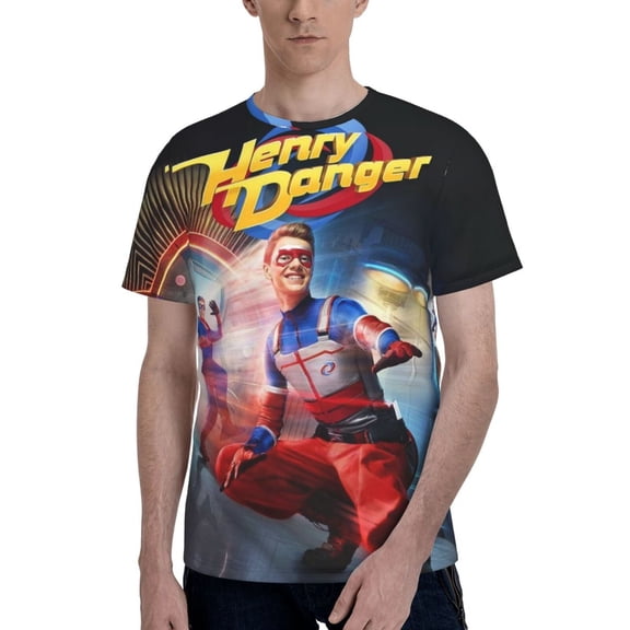 Henry Danger T Shirt For Men Women, Graphic Print Casual Unisex Short Sleeve Summer Funny Top Tees Shirt