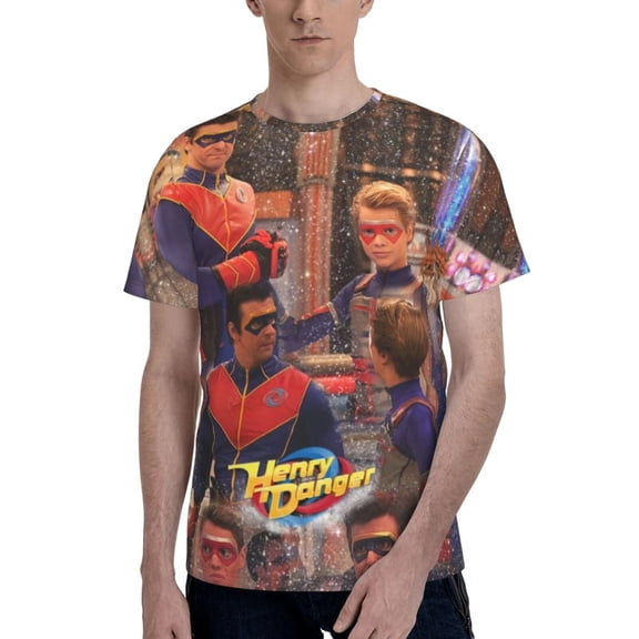 Henry Danger T Shirt For Men Women, Graphic Print Casual Unisex Short Sleeve Summer Funny Top Tees Shirt