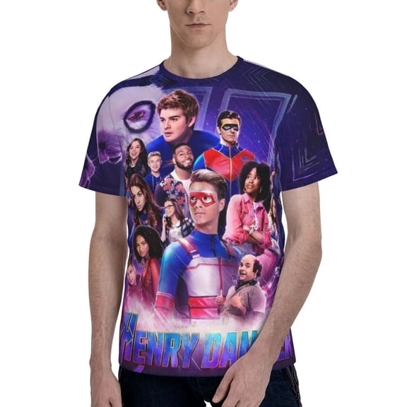 Henry Danger T Shirt For Men Women, Graphic Print Casual Unisex Short Sleeve Summer Funny Top Tees Shirt