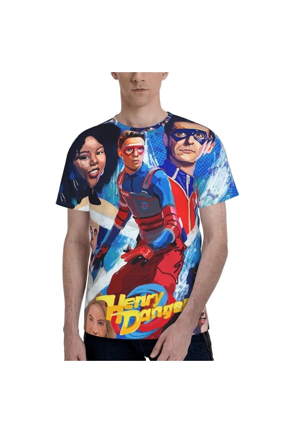 Henry Danger T Shirt For Men Women, Graphic Print Casual Unisex Short Sleeve Summer Funny Top Tees Shirt