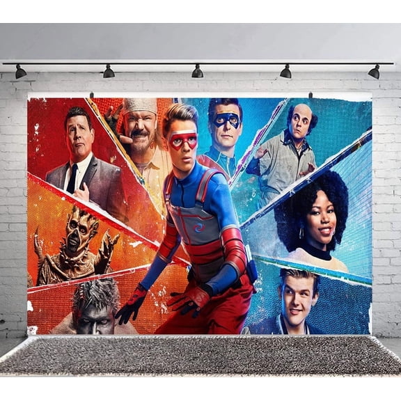Henry Danger The Movie Backdrop Banner Party Supplies Poster Movie Theme Background for Photography Kids Birthday Decorations