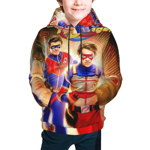Henry Danger Youth Cartoon Hoodie Fashion Long Sleeve Kids Pullover Coat Casual Hoody Hooded Sweatshirts for Boys Girls