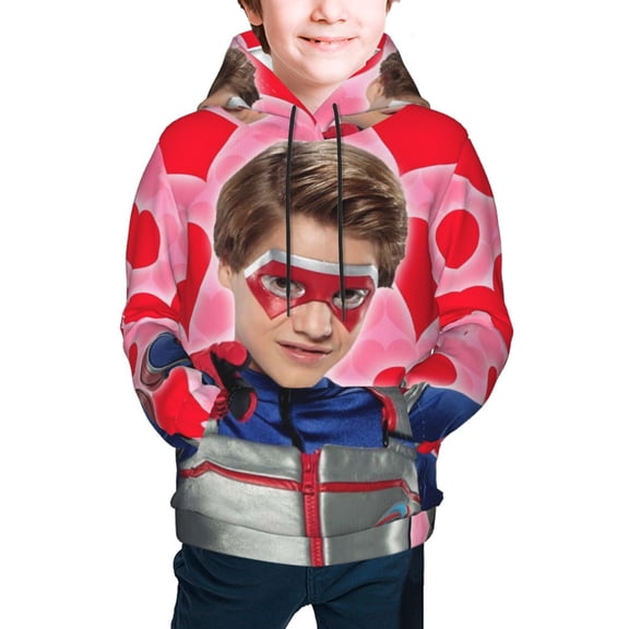 Henry Danger Youth Cartoon Hoodie Fashion Long Sleeve Kids Pullover Coat Casual Hoody Hooded Sweatshirts for Boys Girls