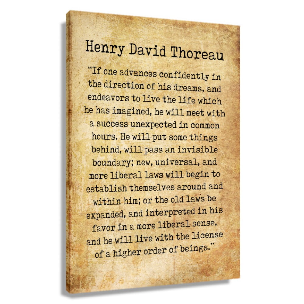Henry David Thoreau Quotes Wall Art Retro Prints Poster Printing ...