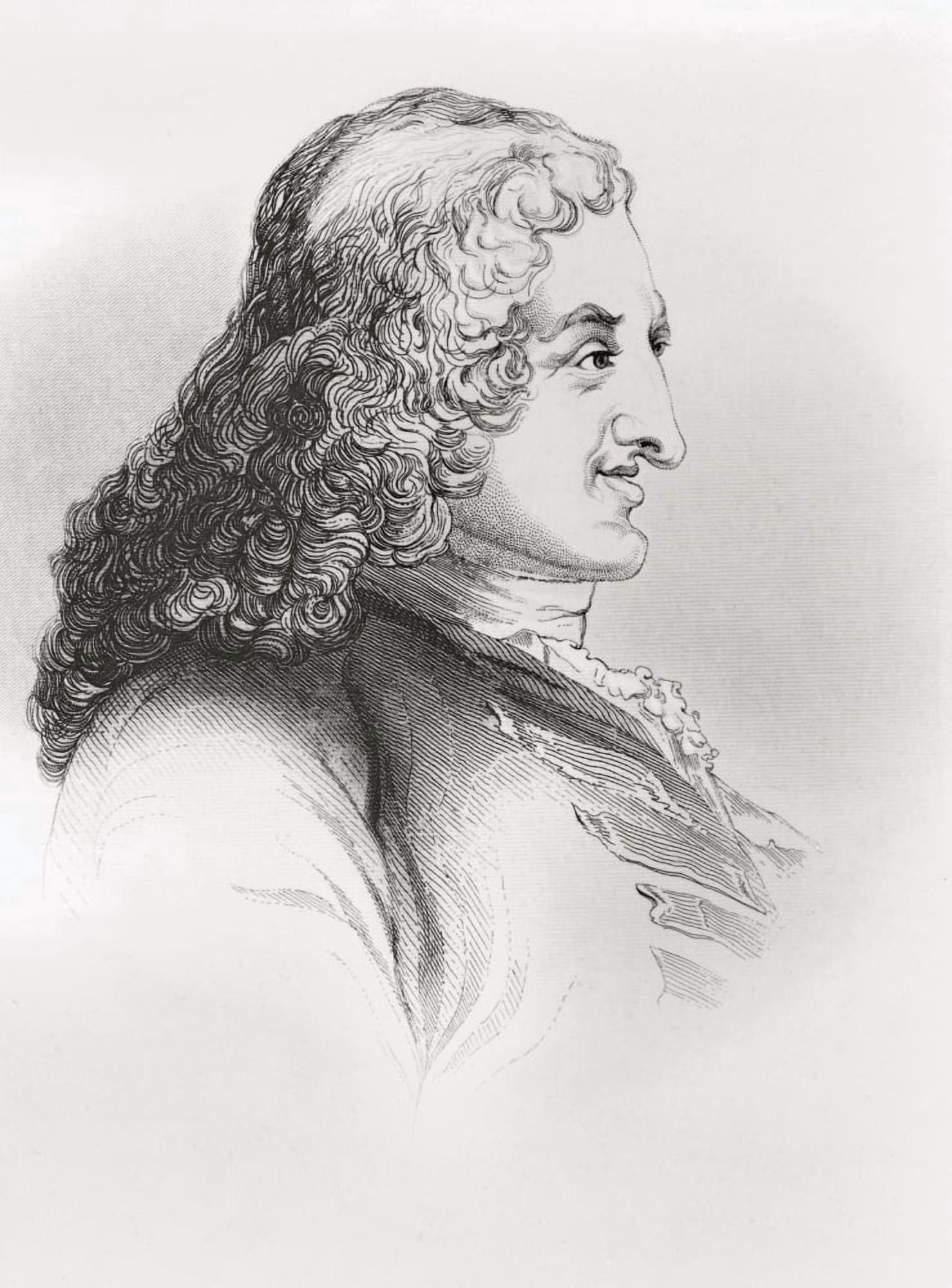 Henry Fielding 1707-1754 English Novelist And Dramatist 19Th Century Engraving By JC Buttre Canvas Art - Ken Welsh Design Pics (12 x 16)