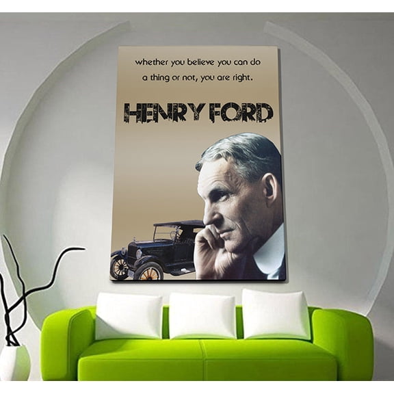 Henry Ford Quote Poster or Wrapped Canvas