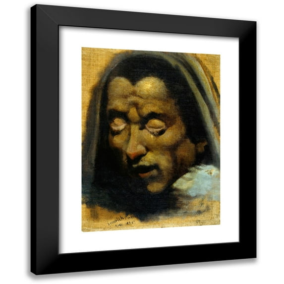 Henry Fuseli 14x18 Black Modern Framed Museum Art Print Titled - Head of a Damned Soul from Dante's ‘Inferno- (1770-78)