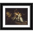 thumbnail image 1 of Henry Fuseli 2x Matted 24x20 Black Ornate Framed Art Print 'Percival Delivering Belisane from the Enchantment of Urma', 1 of 2