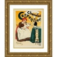 thumbnail image 1 of Henry Gerbault 19x24 Gold Ornate Framed and Double Matted Museum Art Print Titled - Carpentier Chocolate (1897), 1 of 4