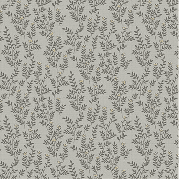 Henry Glass Bloomin' Poppies Tiny Flowers Gray Fabric By The Yard