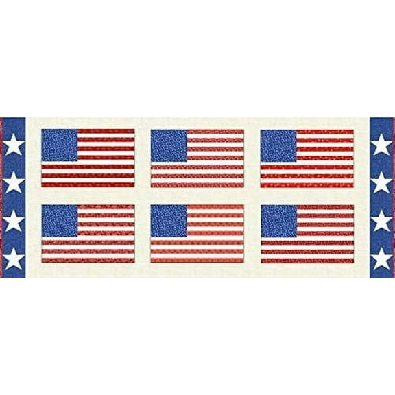 Henry Glass & Co American Flag Let Freedom Ring Panel 4th of July 35x43in panel 100% Cotton Fabric sold by the panel