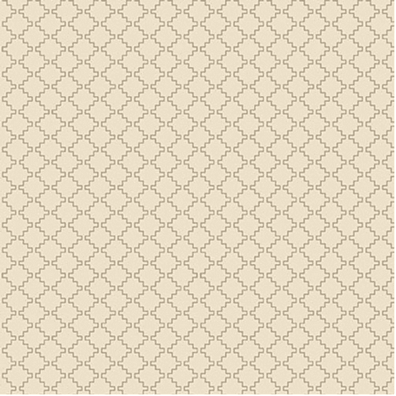 Henry Glass Scraps Of Kindness Interlocking Diamonds Cream Fabric By The Yard