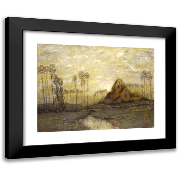 Henry Golden Dearth 14x12 Black Modern Framed Museum Art Print Titled - An Old Church at Montreuil (ca. 1906-1907)