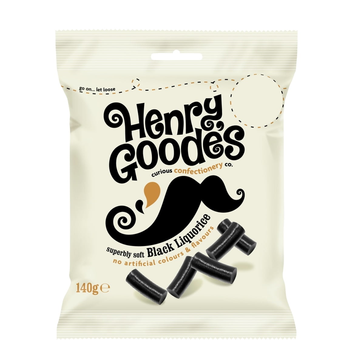 Henry Goode's Classic Soft Black Liquorice 140g (Pack of 4)