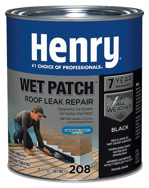 Henry HE208030, Asphalt, Black Cement Industrial Sealant, 1.5 lb 1 quart