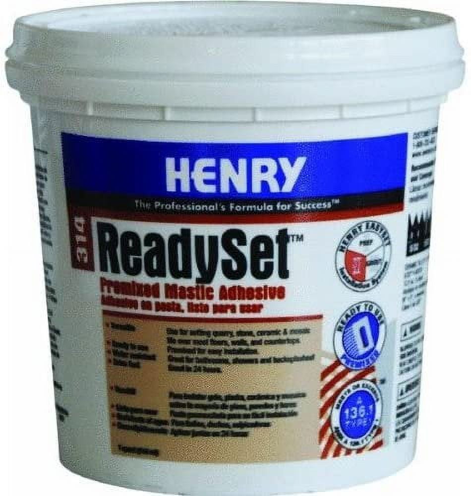 Henry HY314/SET034 Ceramic Tile Hardware Adhesive 1 Quart Waterproof