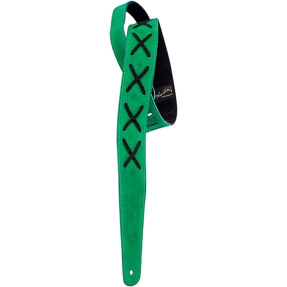 Henry Heller 2" Suede Guitar Strap, Green X