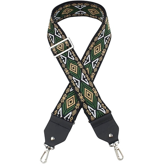 Henry Heller Deluxe Jacquard Banjo Strap Green