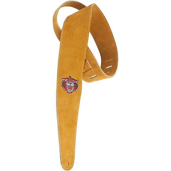 Henry Heller Guitar Strap Suede Leather Embroidered Electric Acoustic USA Tiger