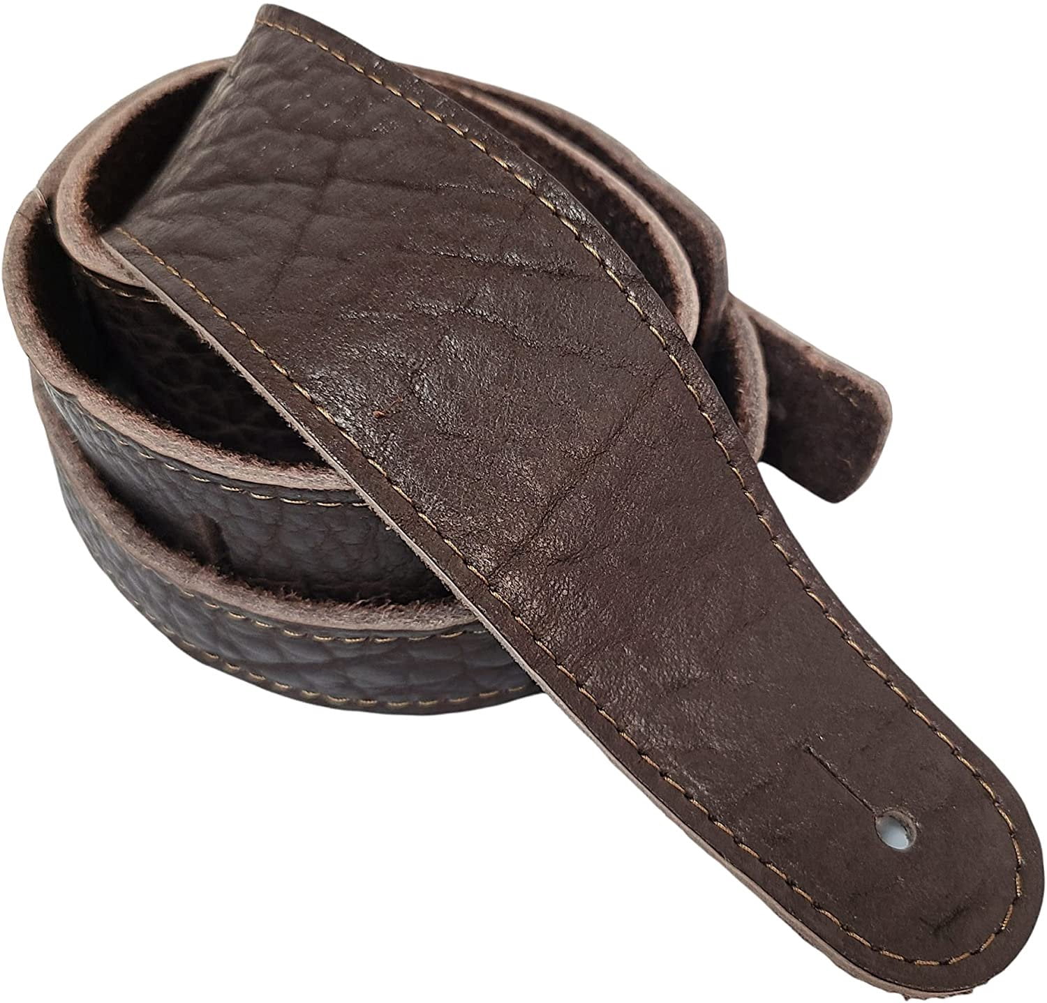 Henry Heller HAB2-CHC Leather Series 2 in. Guitar Strap - Buffalo Chocolate